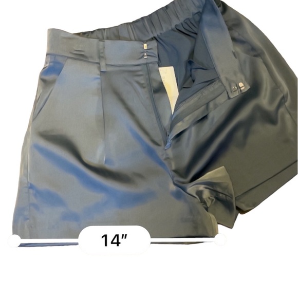 Satin Pleated Shorts - Picture 10 of 10